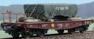 Blackstar BS00085 - H0 - Flachwagen Militär, FS, Ep. IV